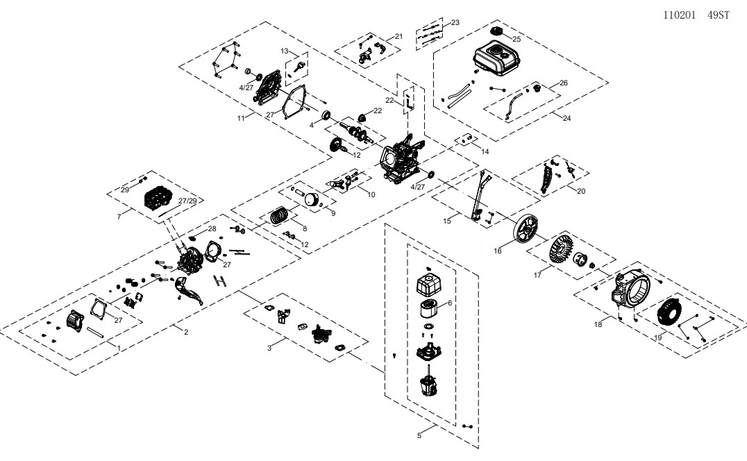  simpson 110201 CT160 engine repalcement repair parts